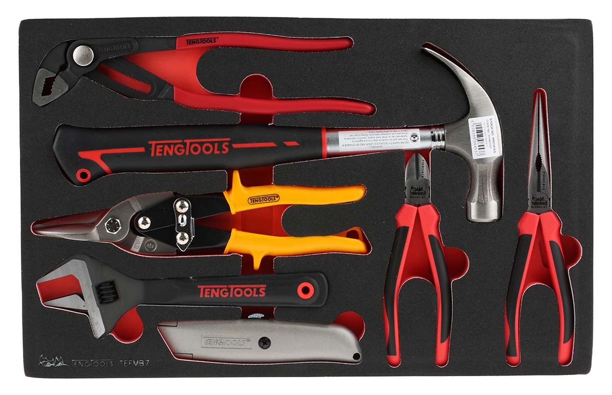 tefmb7 Teng Tools 7 Piece Electrician Tool Kit Tool Kit with EVA Foam Tray
