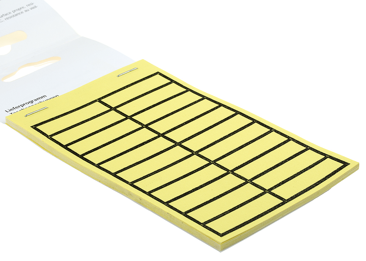 tek-1138 Idento Black, Yellow Adhesive Self-Laminating Label Sheet, Pack of 220 Per Pack