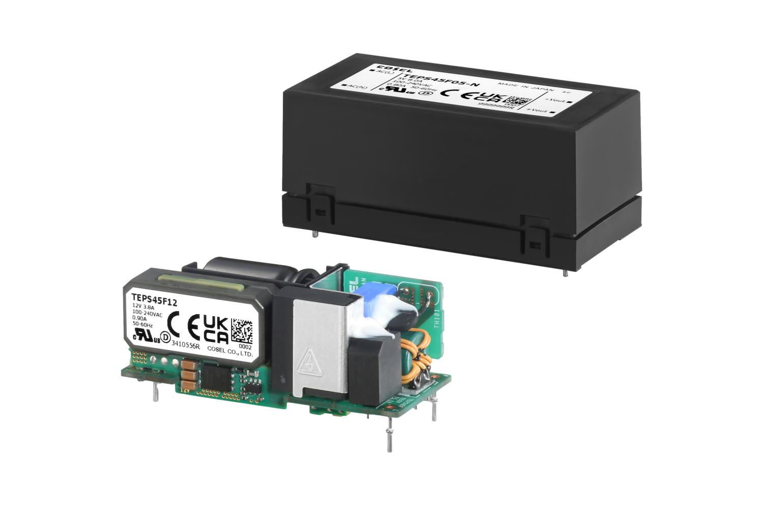 Cosel Switching Power Supply, TEPS45F05, TEPS Input 85V ac to 264V ac