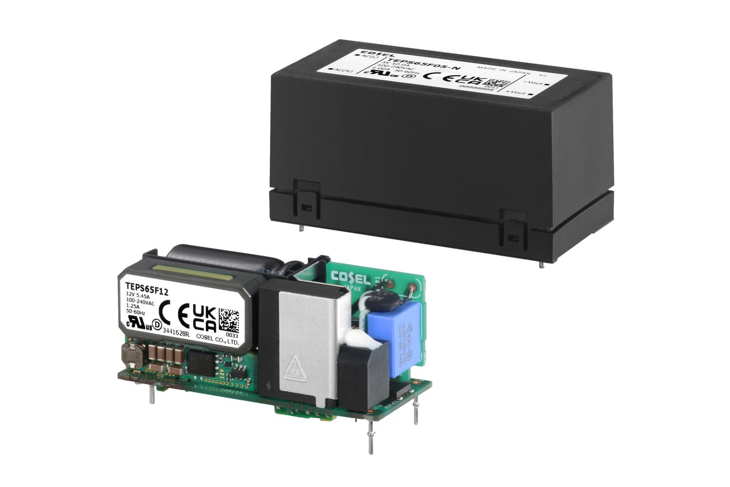 Cosel Switching Power Supply, TEPS65F05, TEPS Input 85V ac to 264V ac