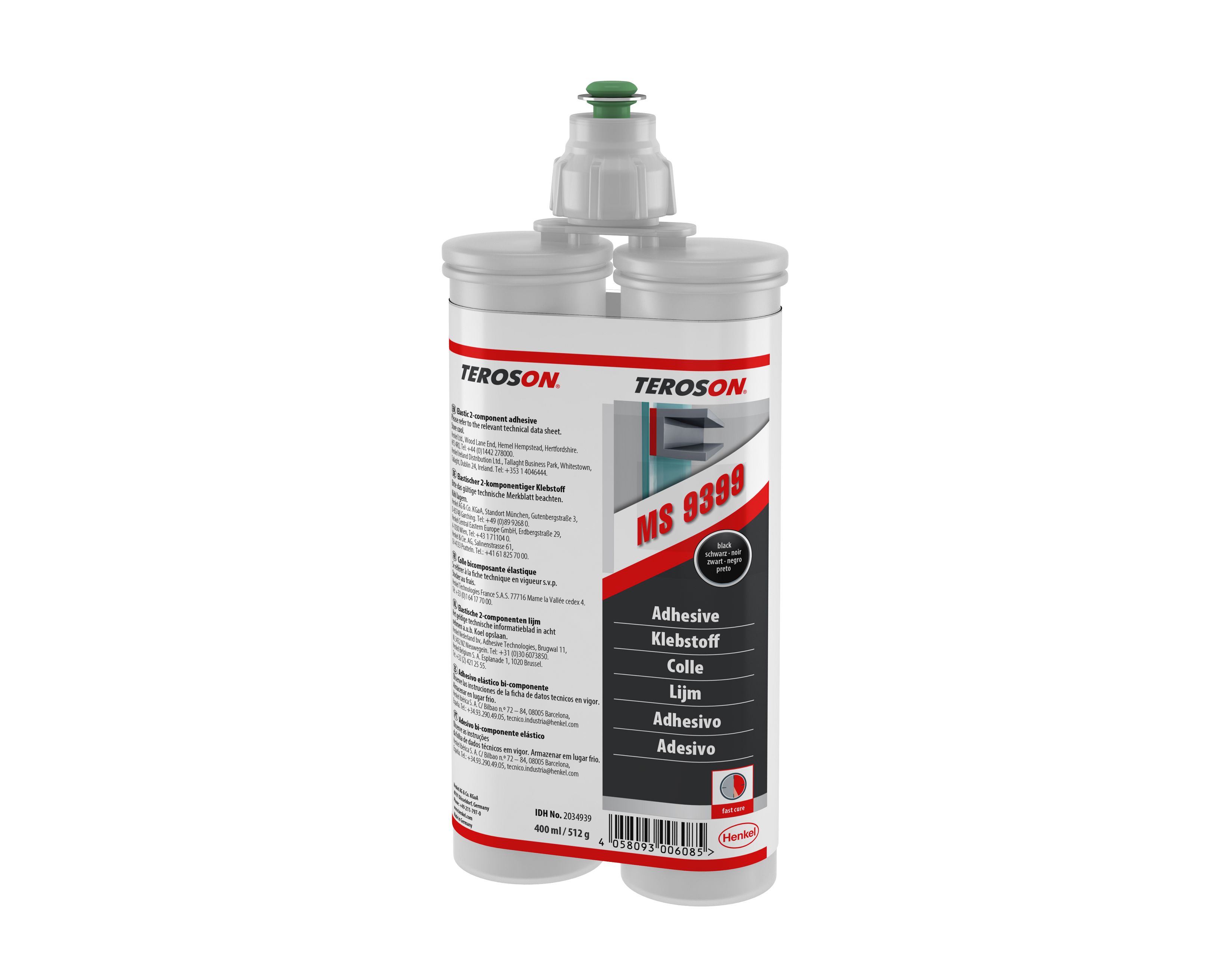 Teroson TEROSON MS 9399 Black Sealant Paste 400 ml Bottle