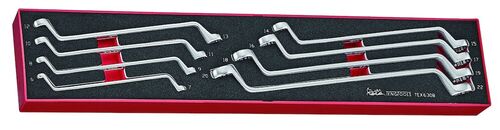 Teng Tools 8-Piece Spanner Set, 8 x 9 mm, 6 x 7 mm, 10 x 11 mm, 12 x 13 mm, 16 x 17 mm, 20 x 22 mm, 18 x 19 mm, 14 x 15