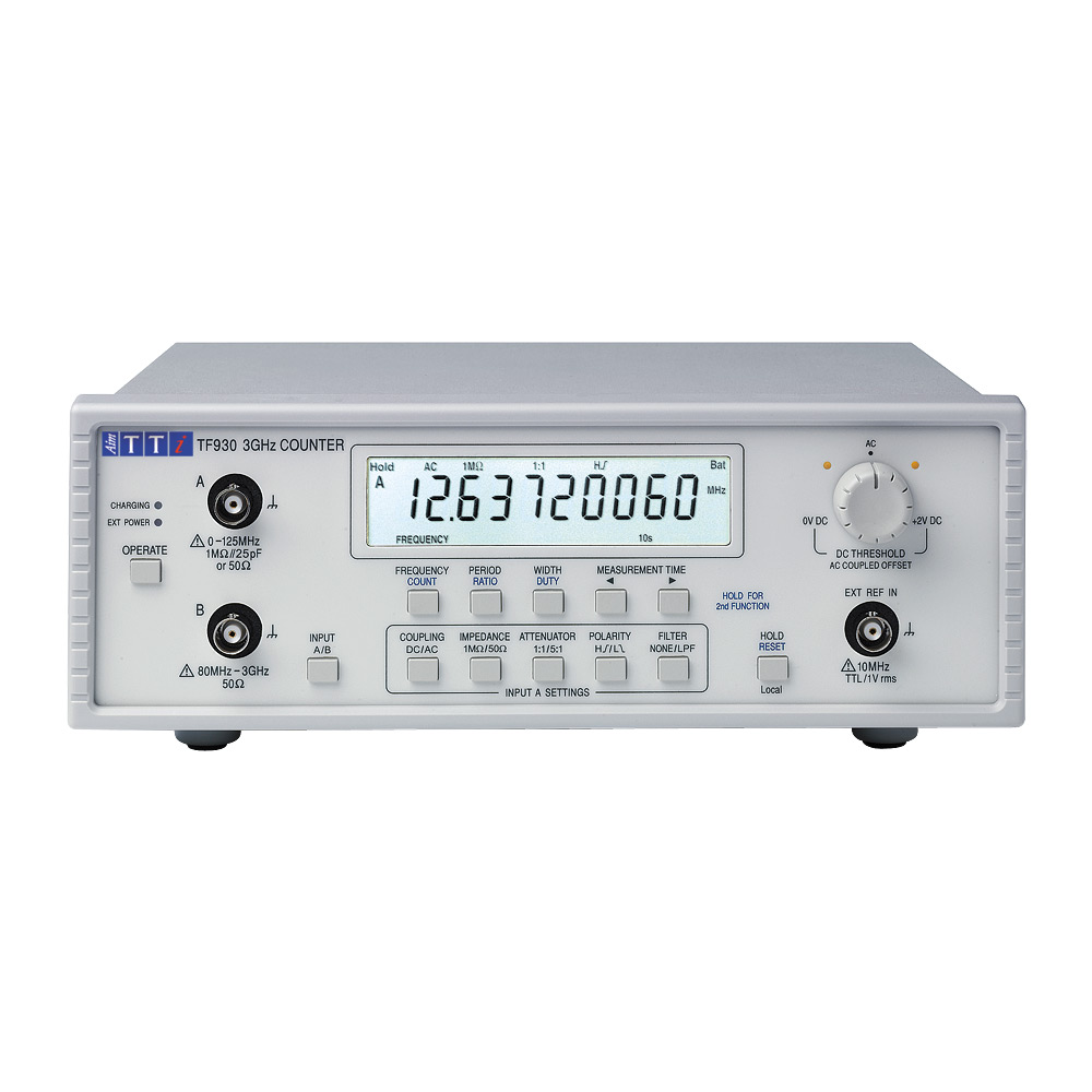 tf930 Aim-TTi TF930 Frequency Counter, 0.001 Hz Min, 3 GHz Max, 10 Digits Resolution