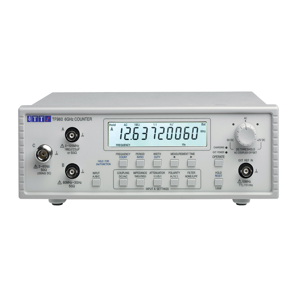 Aim-TTi TF960 Frequency Counter, 0.001 Hz Min, 6 GHz Max, 10 Digits Resolution