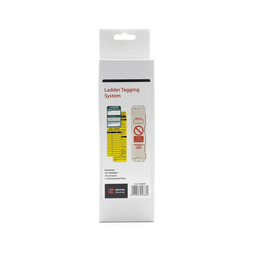 Spectrum Industrial White Safety Ladder Tag, English Language