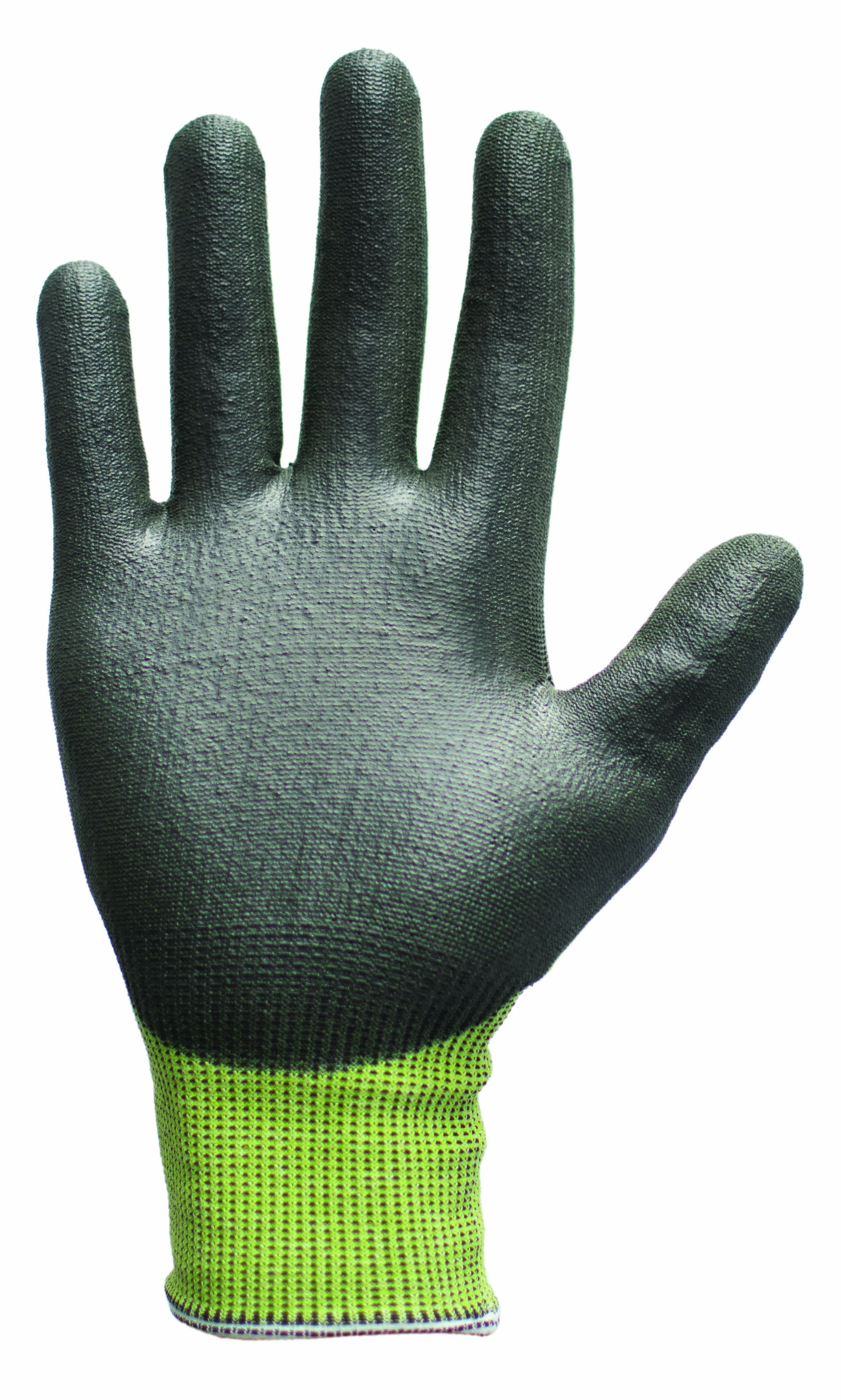 tg7360-10 Traffi TG7360 Black, Green Elastane, HPPE, Nylon, Polyester Glove, Size 10, Polyurethane Coating