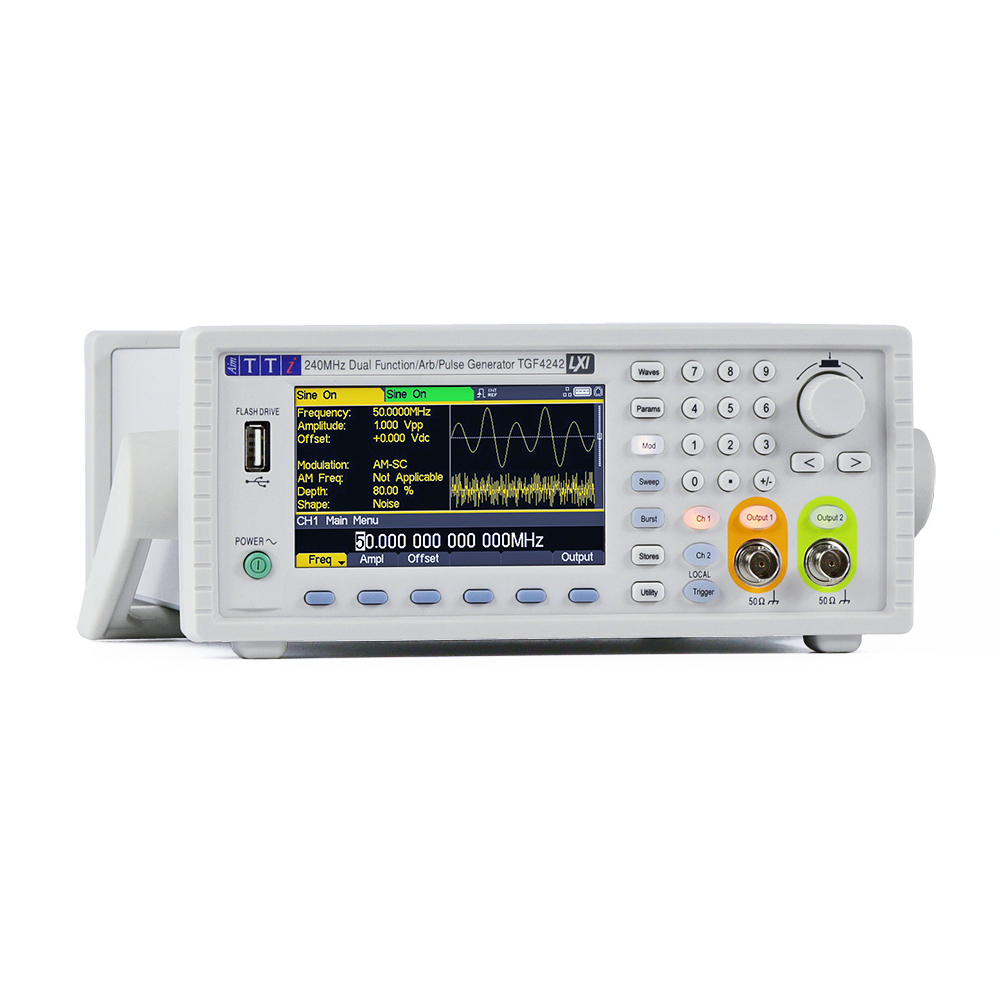 tgf4242 Aim-TTi TGF4242 Function Generator, 1 μHz Min, 240 MHz Max FM Modulation Variable Sweep, RSCAL