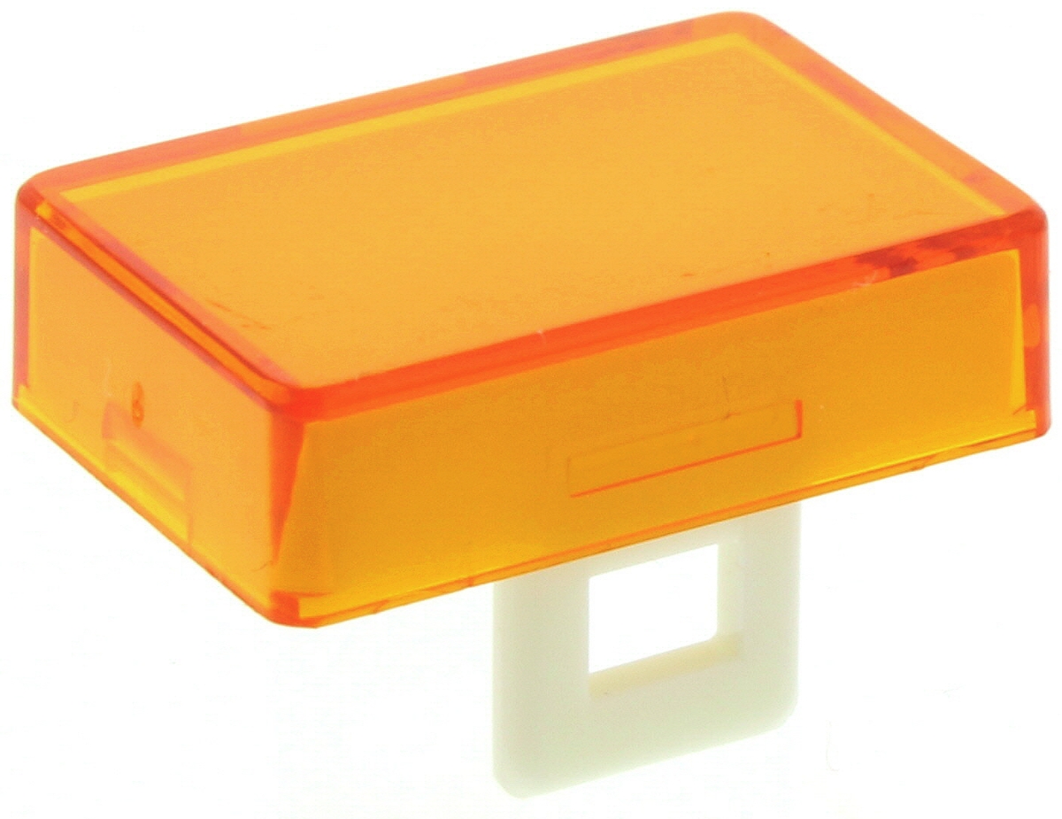 Saia-Burgess Orange Rectangular Push Button Lens for Use with Push Button