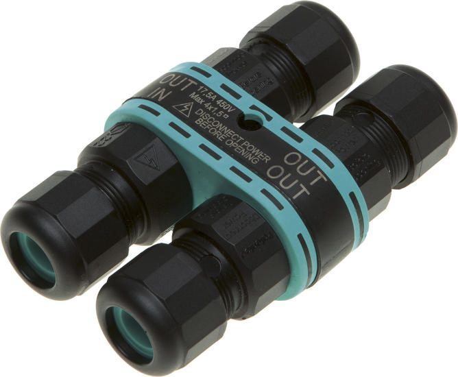 Techno Circular Connector, 4 Contacts, In-Line, Miniature Connector, Socket, Female, IP68, THB Series