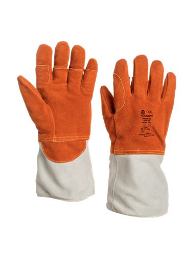 GUYARD THERM500 TAILLE Red Leather Work Gloves, Size 10, Leather Coating