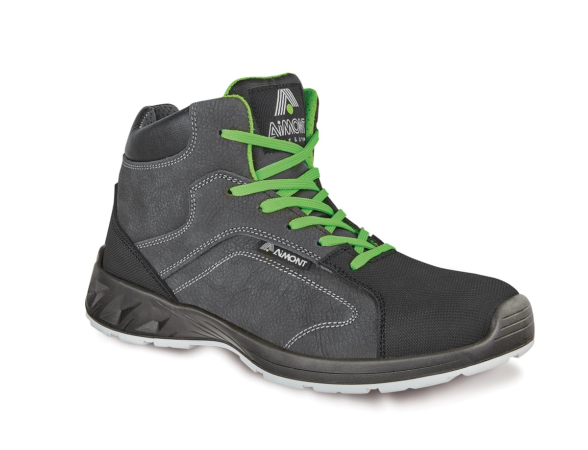 AIMONT THUNDERBOLT DM10164 Black Composite Toe Capped Men's Safety Boots 6, EU 39 EN ISO 20345:2011