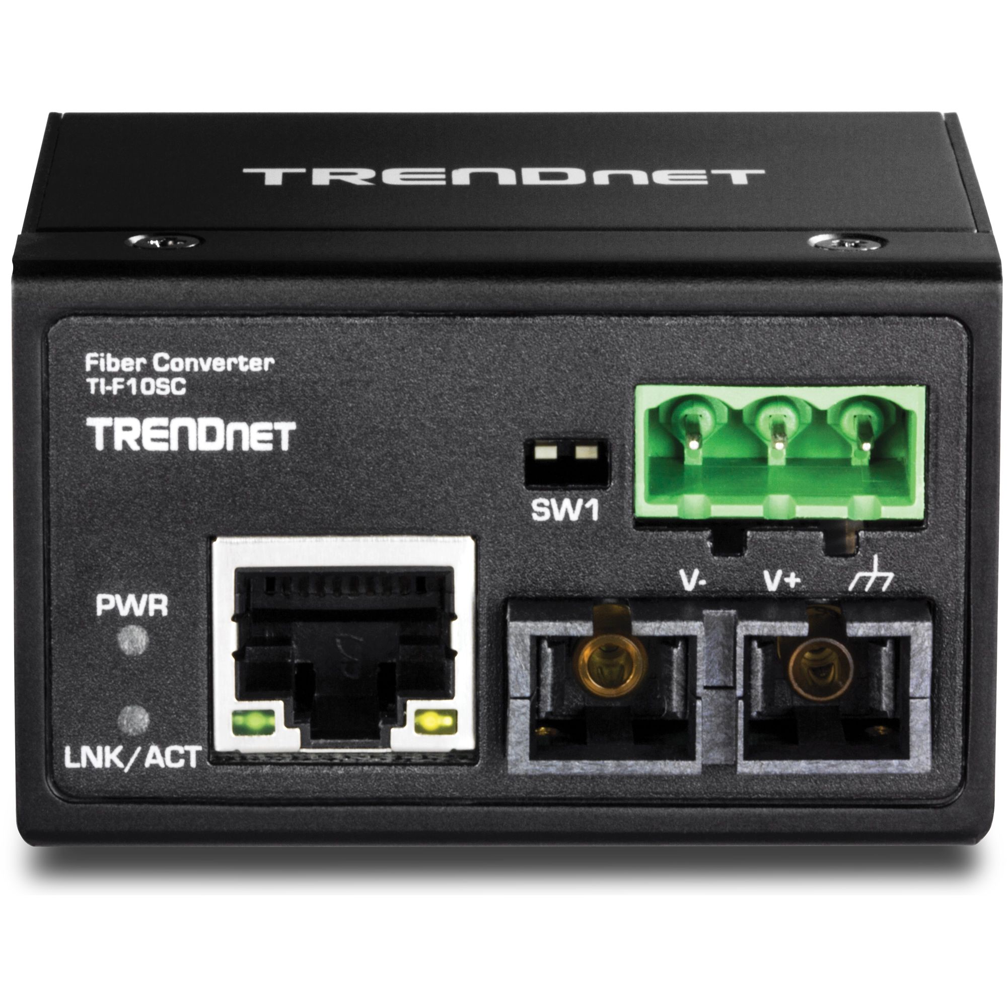 Trendnet 3 Pin Terminal Block, 1 x 100 Base Fx Sc Type Fibre Port, 1 x 10/100 Mbps Ethernet Port Media Converter,