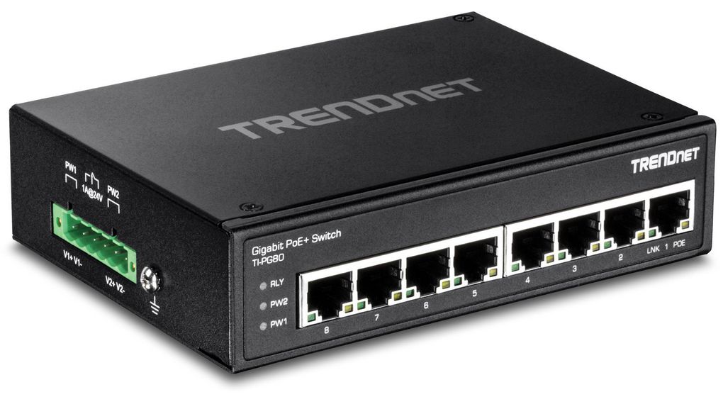 Trendnet TI-PG80 Unmanaged 8 Port Ethernet Switch Power Over Ethernet