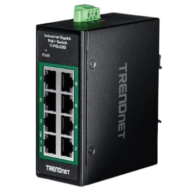 Trendnet TI-PGLC80 Network 8 Port Industrial Ethernet Switch Power Over Ethernet