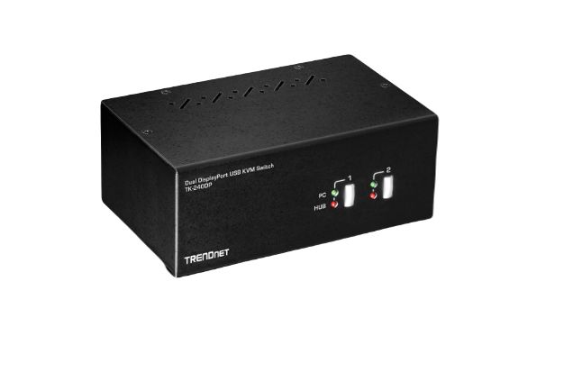 Trendnet 7 Port 2 Displays USB DVI KVM Switch 3.5mm Audio Jack Female 3840 x 2160 pixel Maximum Resolution