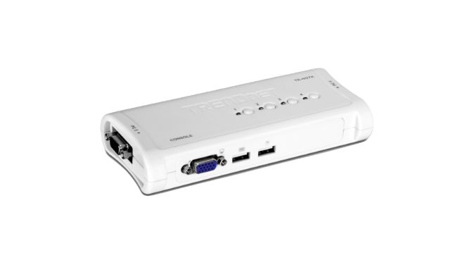 Trendnet 4 Port 4 Displays USB DVI KVM Switch 2048 x 1536 pixel Maximum Resolution