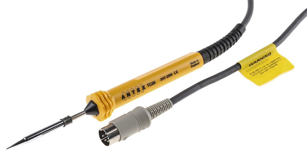 Antex Electronics Electric Soldering Iron, 24V, 25 W, for use with 660TC Soldering Station