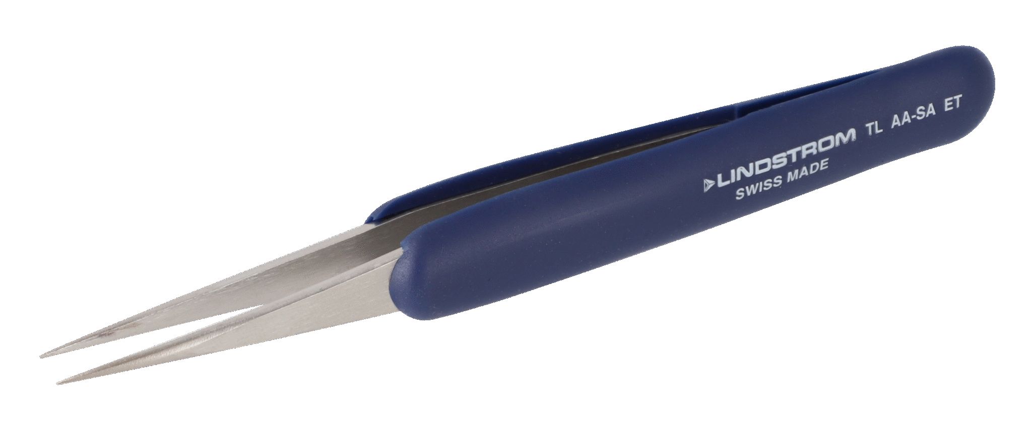 Lindstrom 130mm Thermoplastic Rubber, Stainless Steel Fine, Sharp, Straight ESD Safe Tweezer