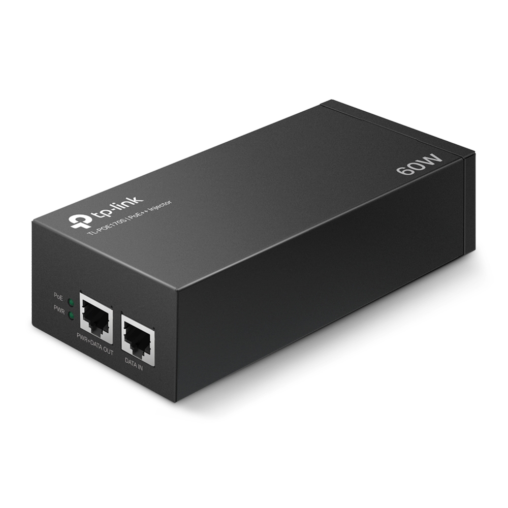 TP-Link 1 Port 2 Port PoE Injector, 100V, 240 V Input 60 W, 48V Output, 0.6 A