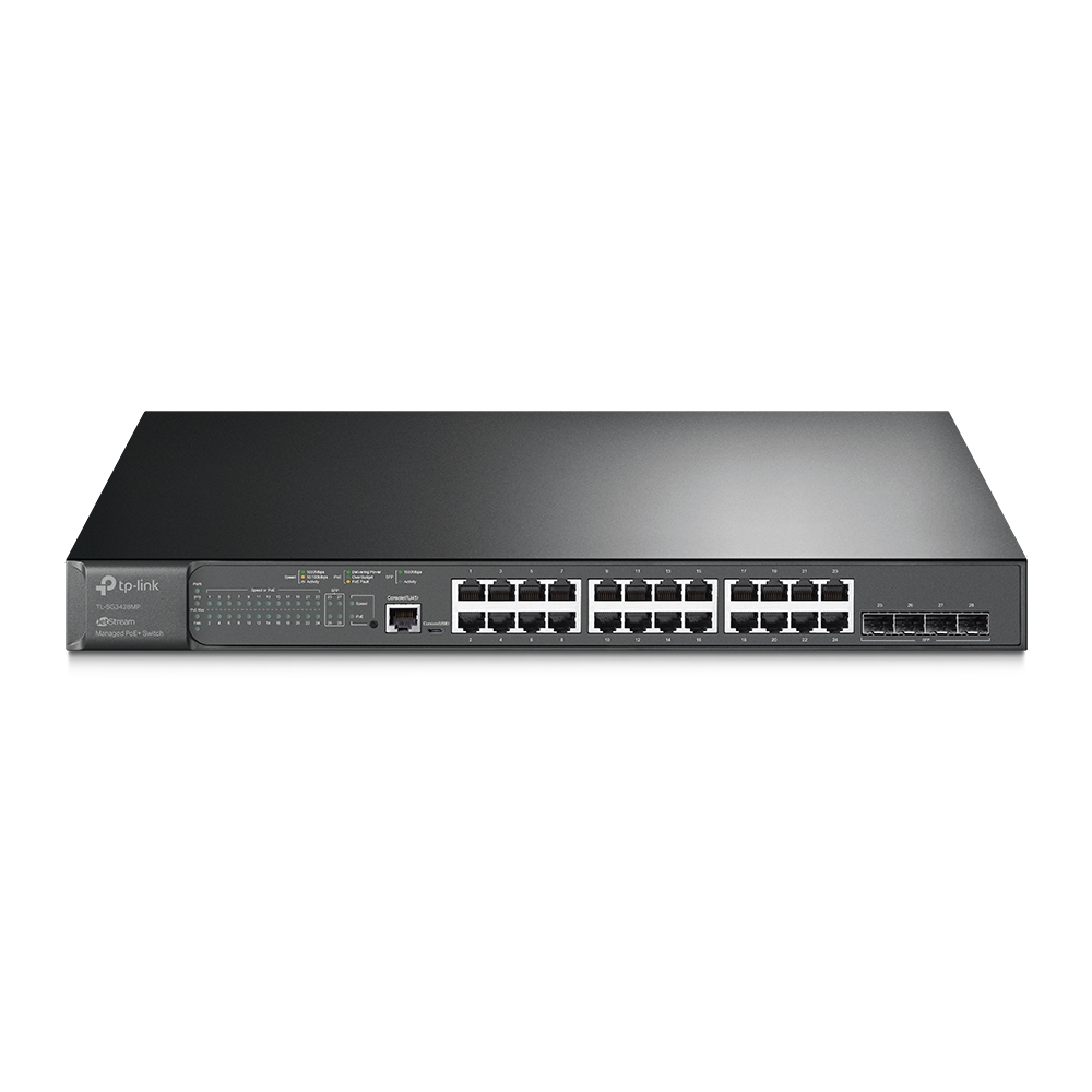 TP-Link JetStream Managed Switch 28 Port Network Switch Power Over Ethernet