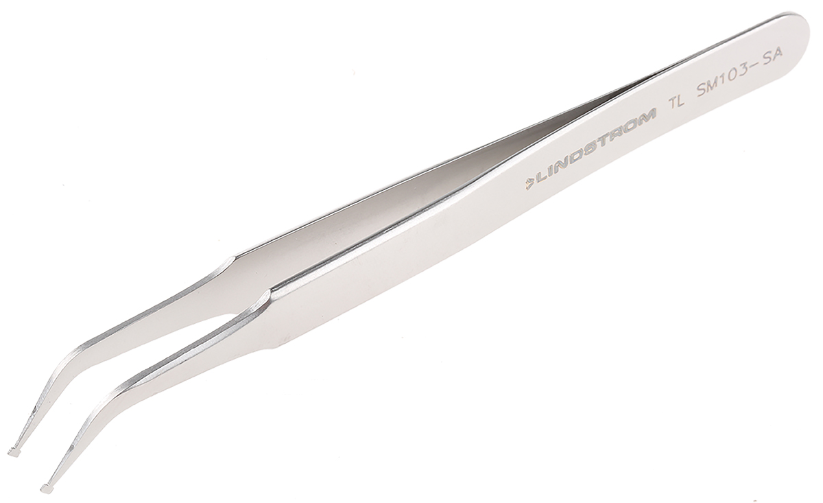 Lindstrom 115mm Stainless Steel Fine, Round ESD Safe Tweezer