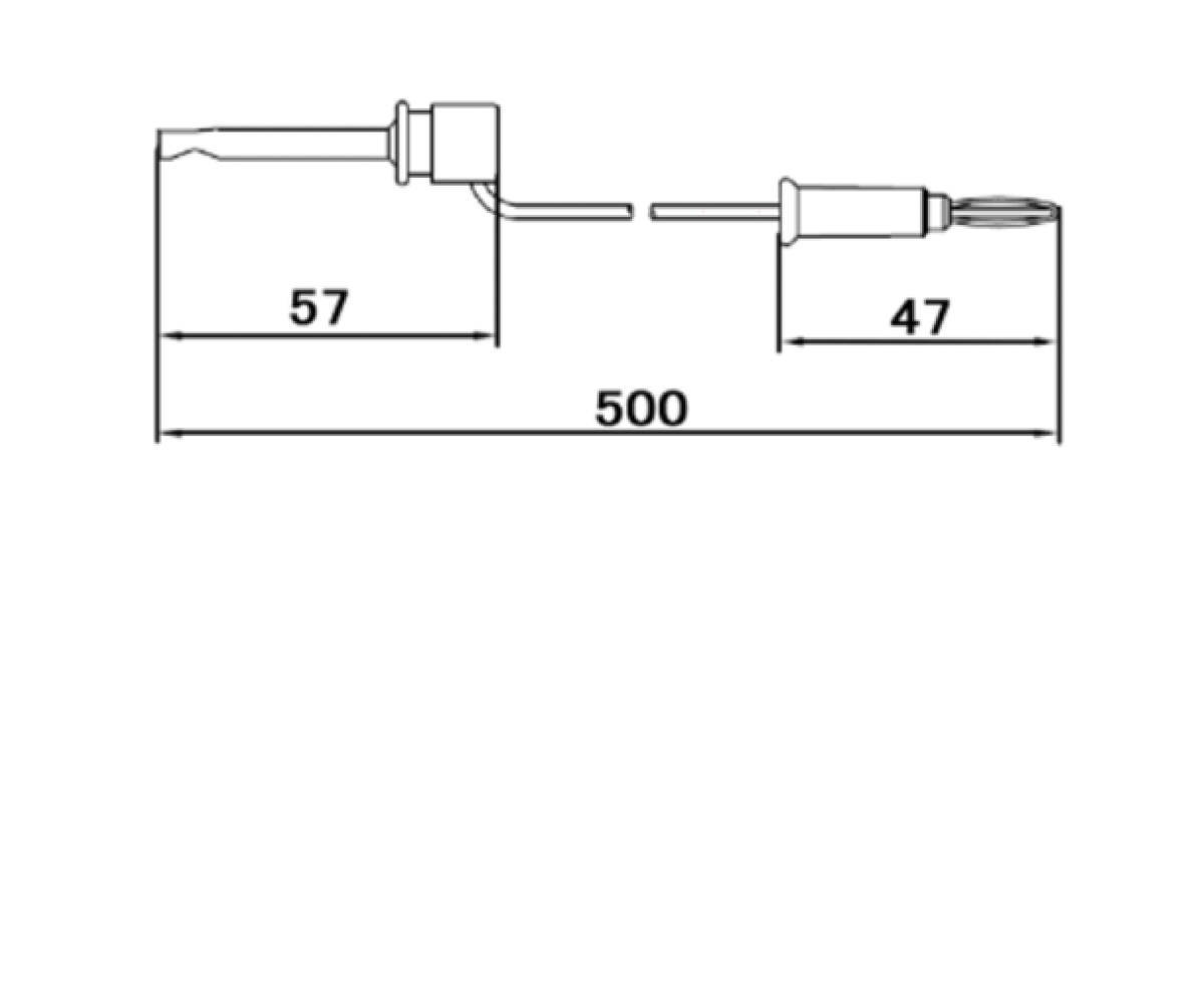 tla-108 Teishin Electric Crocodile Clip Lead, 500 mm Lead Length