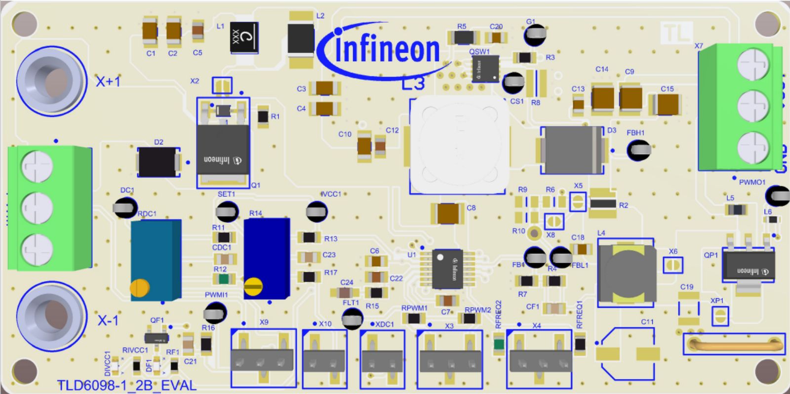 Infineon TLD609812BEVALTOBO1 TLD6098-1_2B_EVAL LED Evaluation Kit for TLD6098-1EP for LEDs