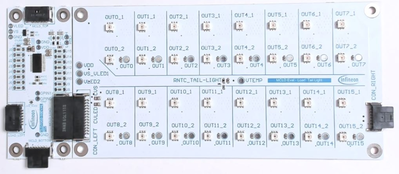 Infineon TLD700216LITEKITTOBO1 TLD700216LITEKITTOBO1 LED Controller Evaluation Board for TLD7002-16LITE_KIT for