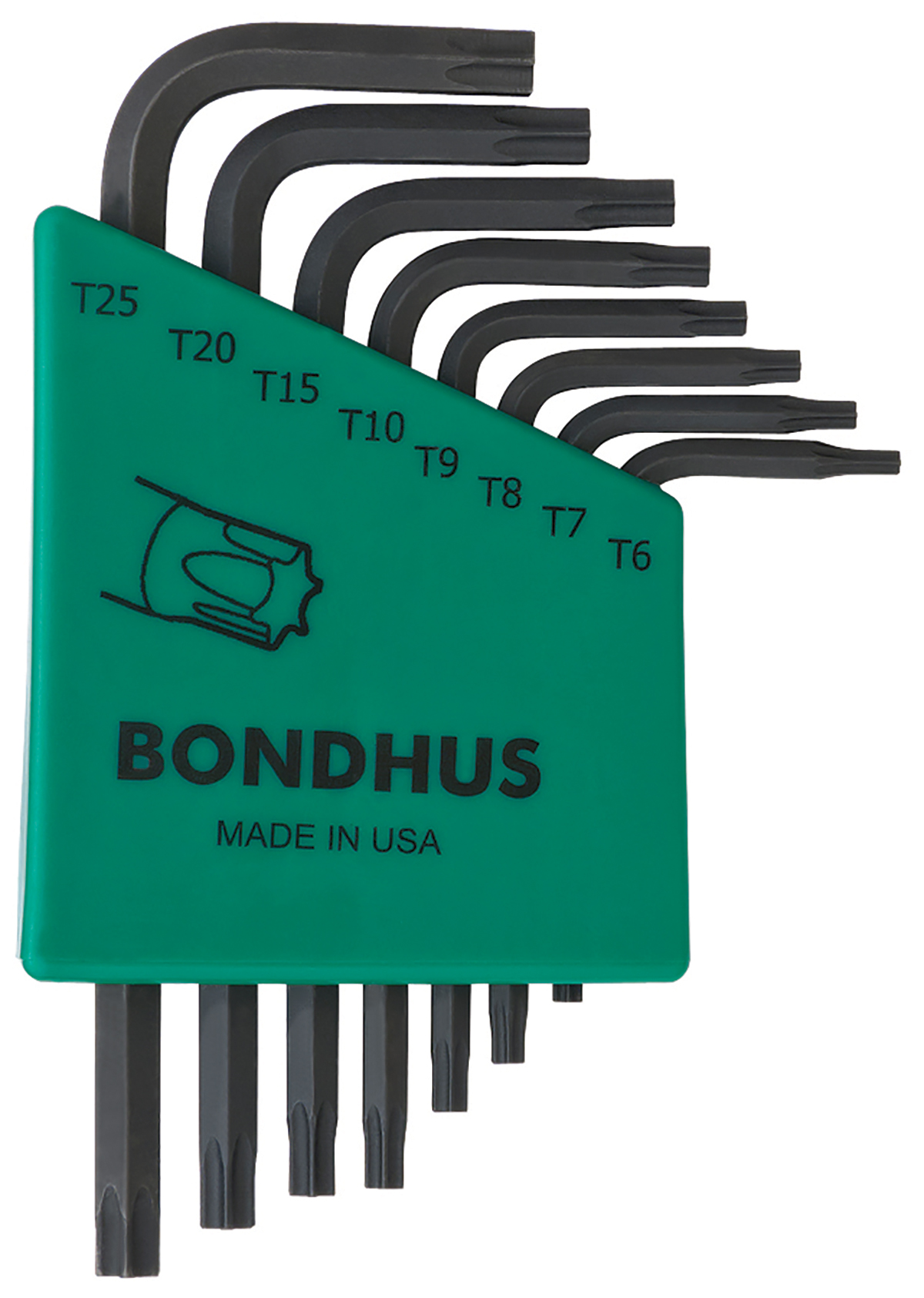 Bondhus 8-Piece Torx Key, L Shape, Short, Long Arm