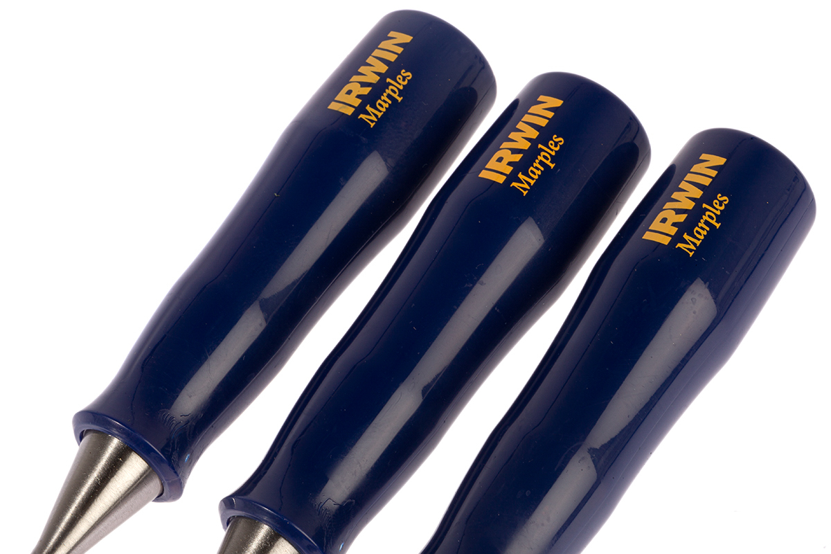 tm444s3 Irwin 3 Piece Steel Bevel Edge Chisel Set, 25 mm Blade Width
