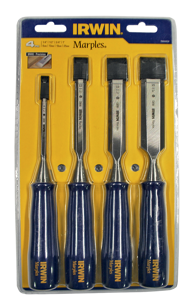 Irwin 4 Piece Steel Bevel Edge Chisel Set