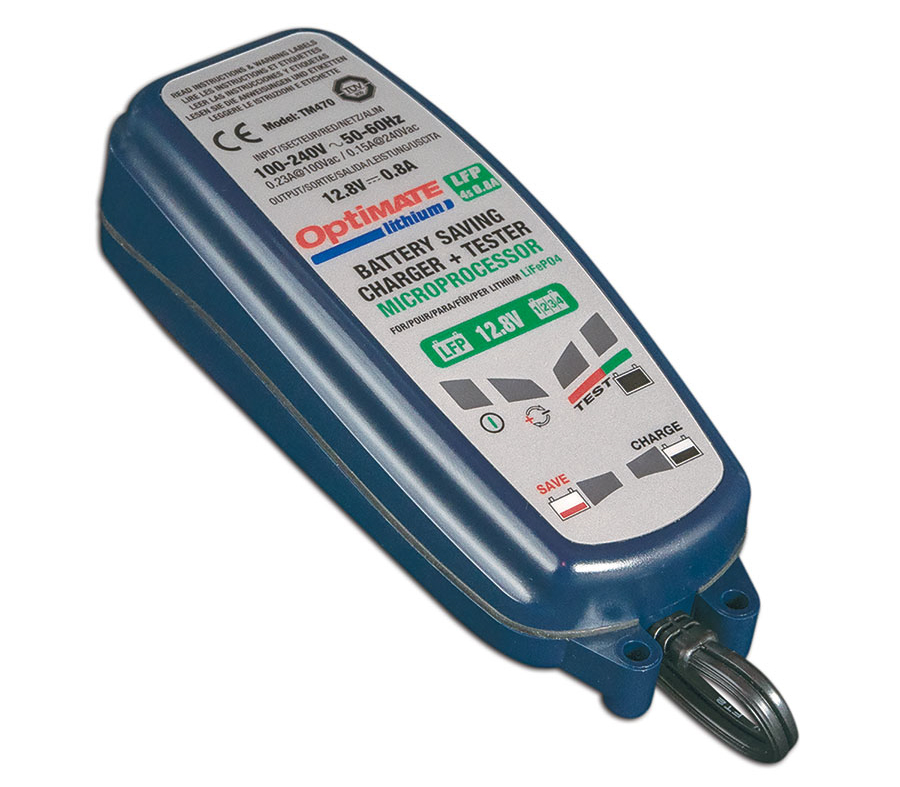 TecMate Optimate Lithium OptiMate lithium 0.8A Battery Charger For 12V, LiFePO4 0.8 A, 12 V Automotive