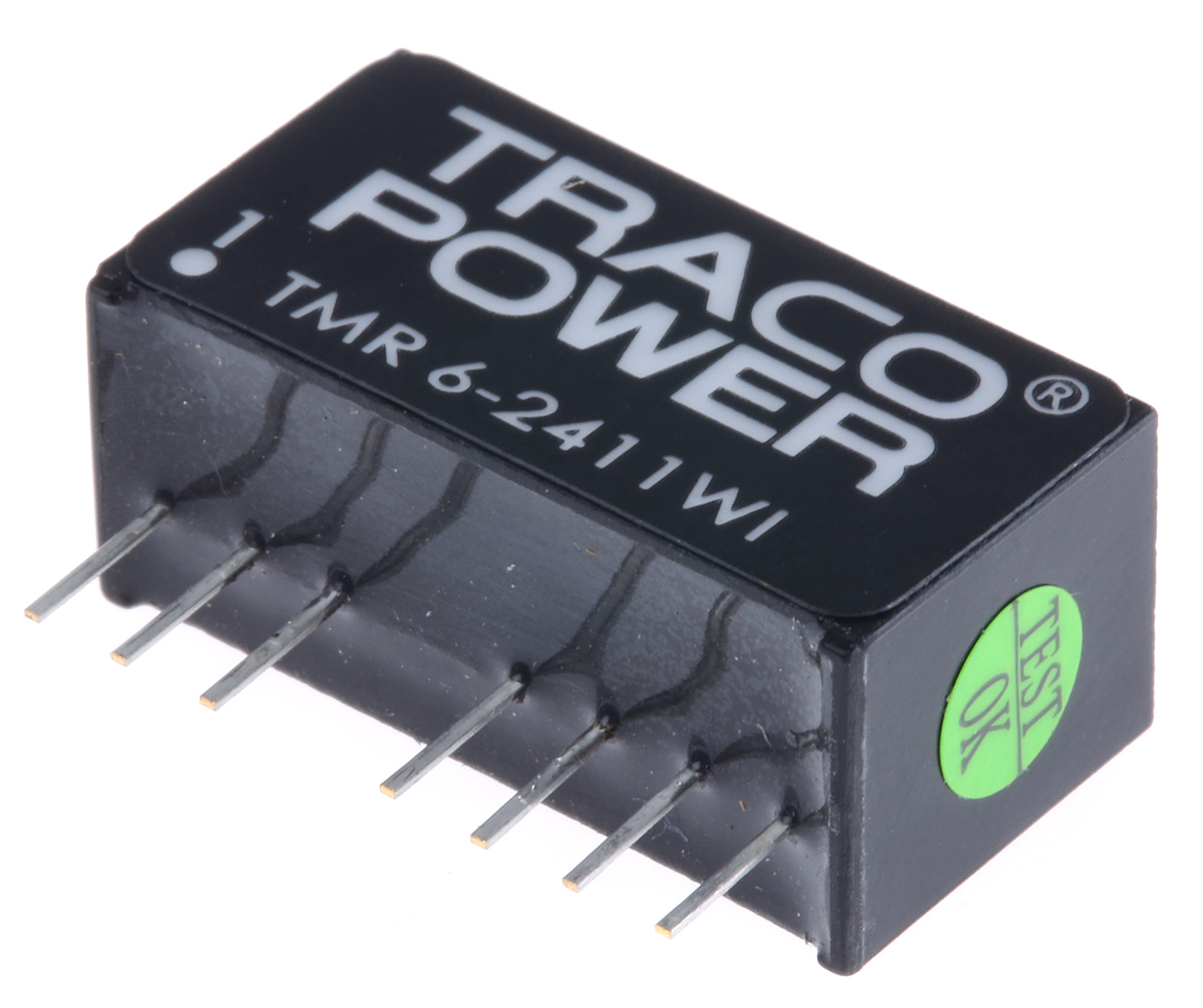 TRACOPOWER TMR 6WI DC/DC Converter, 5V dc/ 1.2 A, 36V dc Input, 9V Input 6 W, Through Hole, 84 °C Max Temp -40 °C Min