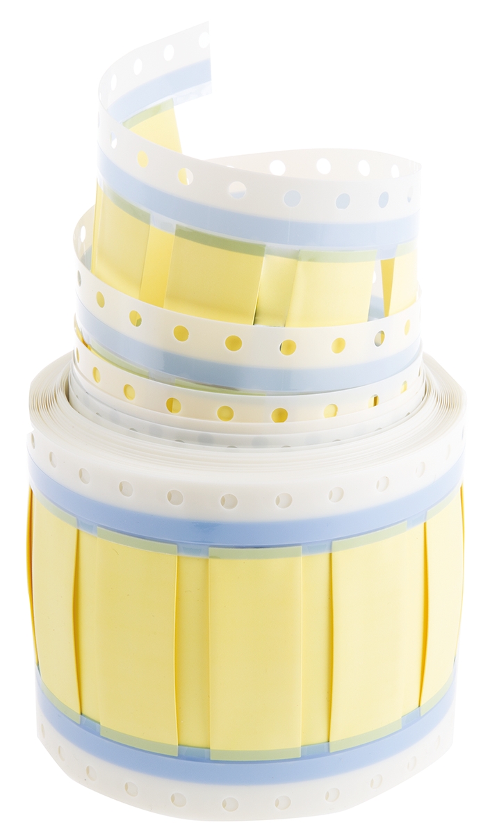 TE Connectivity Yellow White Print Heat Shrink Labels, 50 mm Width, 250 Per Pack Qty, 50 mm