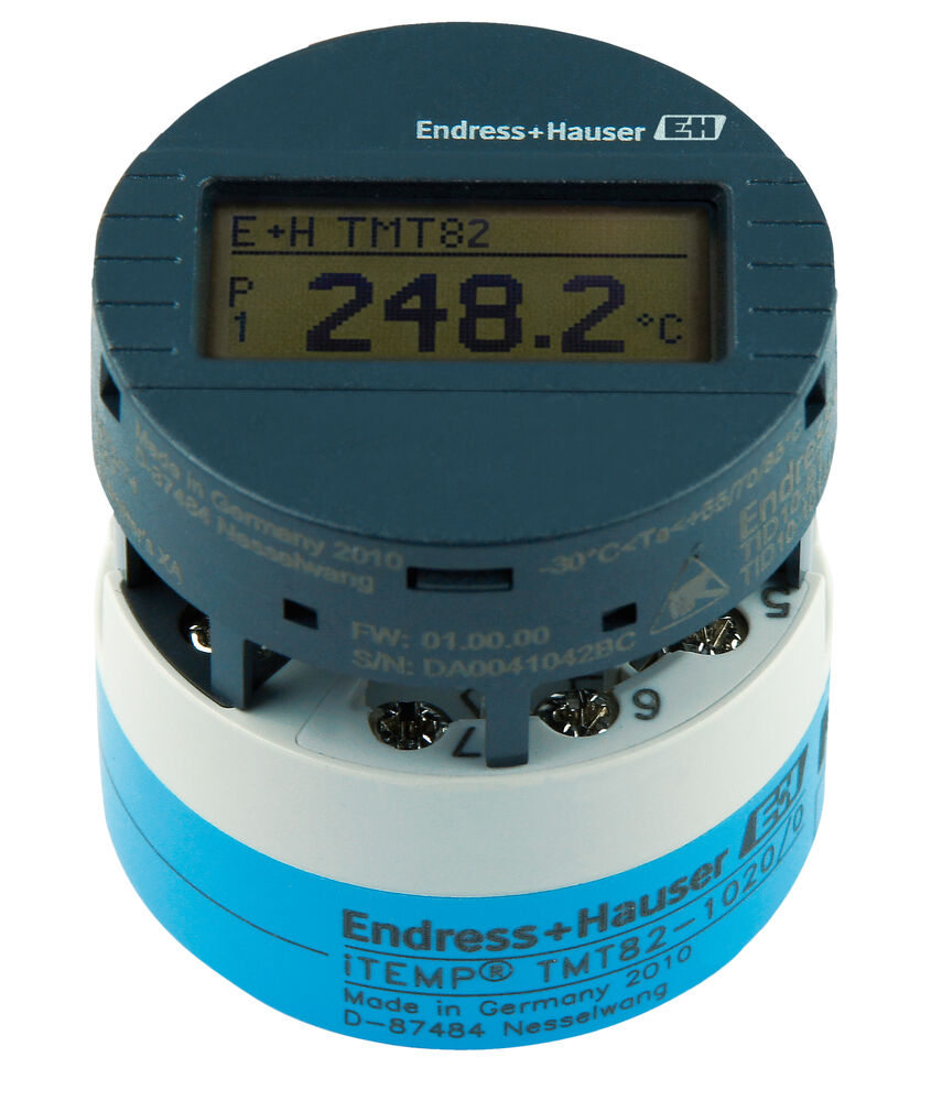 tmt82-baa2ab1a1aaa1 Endress+Hauser iTEMP TMT82 Temperature Transmitter RTD, Thermocouple Input 42V dc, 85 °C, -40 °C