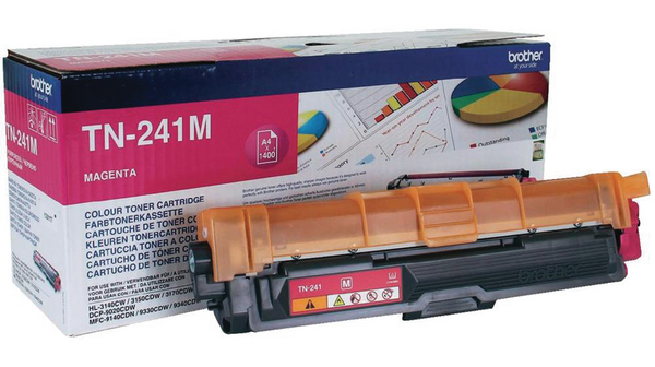 Brother TN-241M Magenta Toner, HL3140CW, HL3150CDW, HL3170CDW, DCP9015CDW, MFC9330CDW, MFC9340CDW, DCP9020CDW,