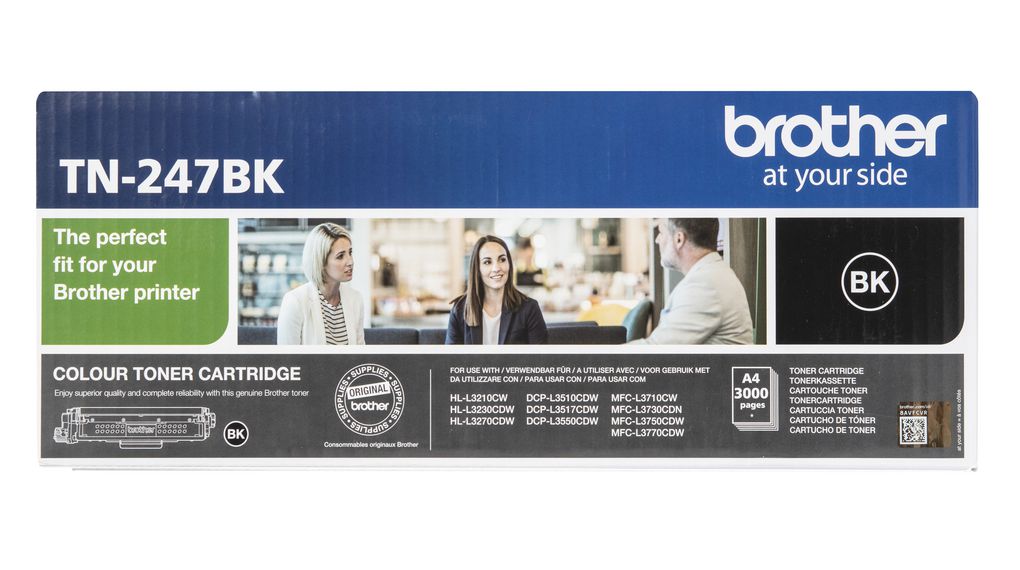 Brother TN-247BK Black Toner Cartridge, Brother Printer Series Compatible