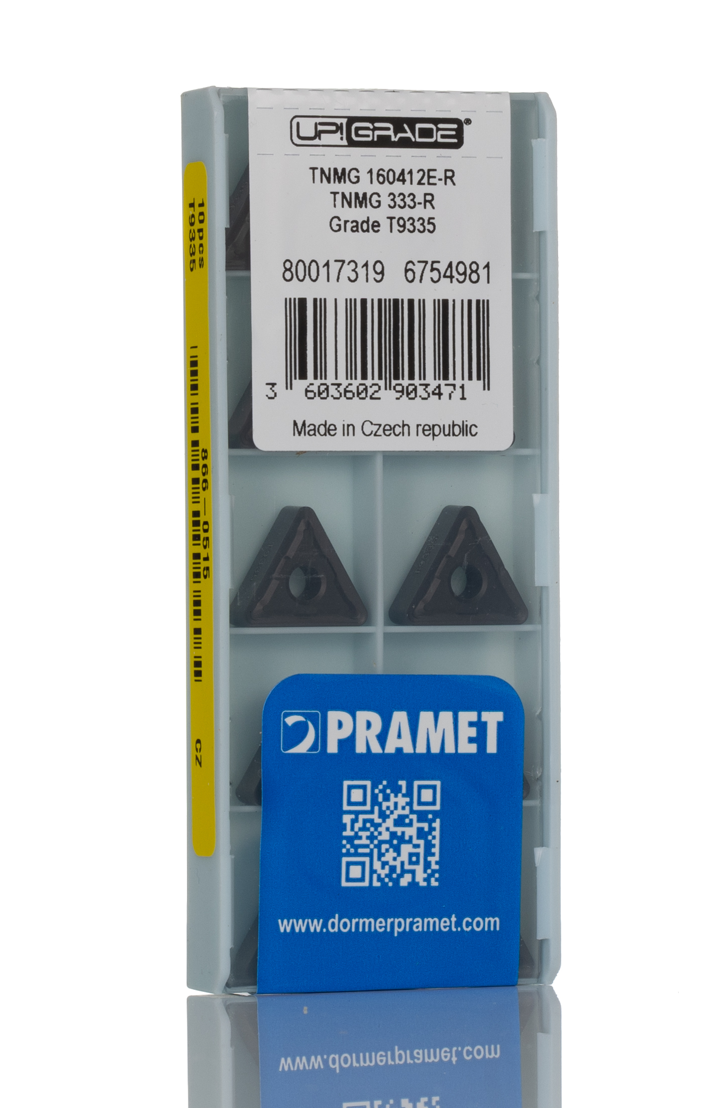 Pramet, 4.76 mm Height, 93 ° Approach, 16.5 mm Length