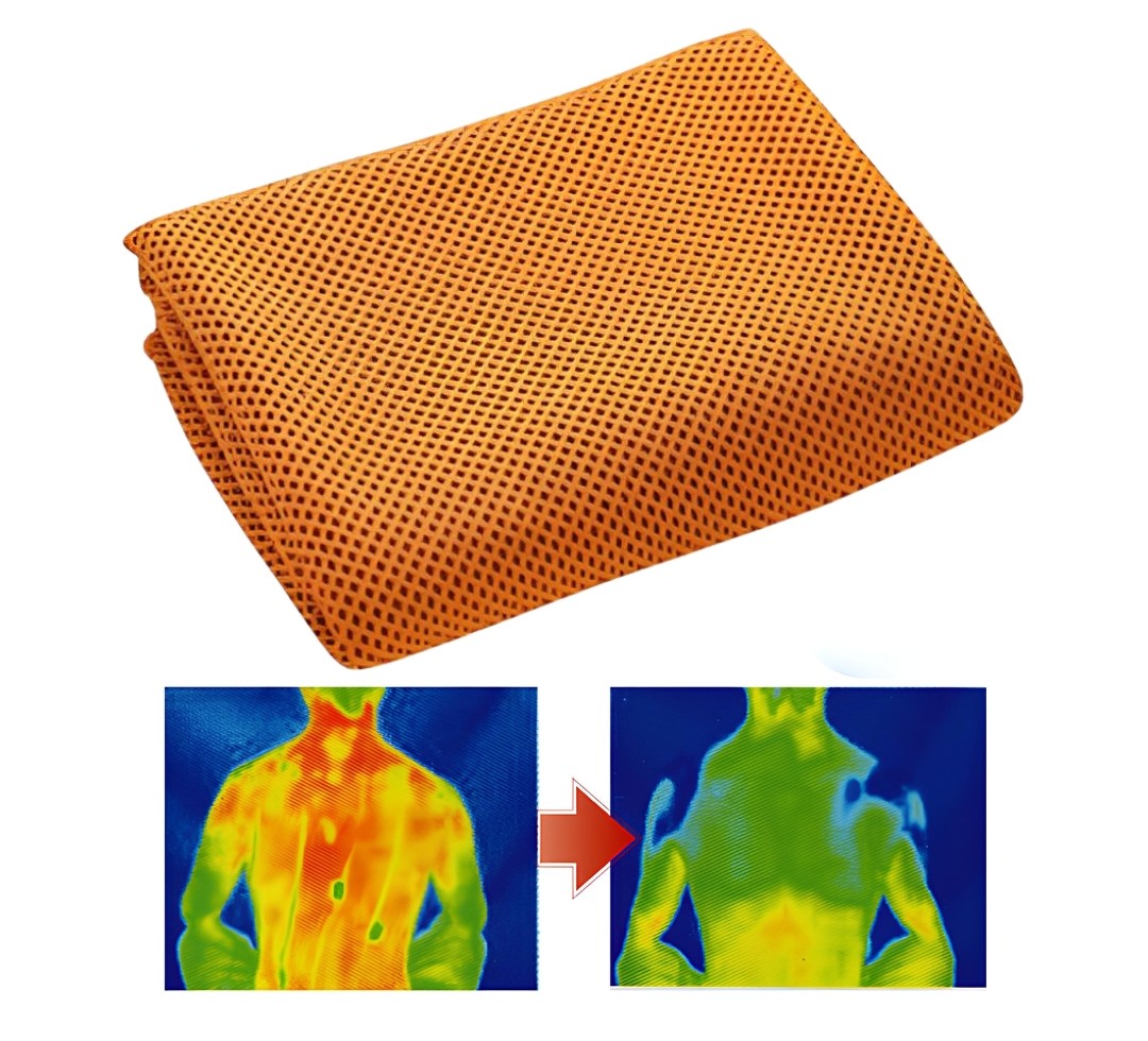 towc06 SURFLEX SURFLEX Orange Microfibre Hand Towels for Cooling, Wet Use, 100 x 30 cm, Repeat Use