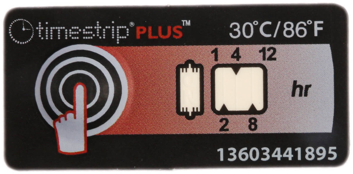Timestrip Temperature Label Indicator 27 °C to 30 °C 5 Levels