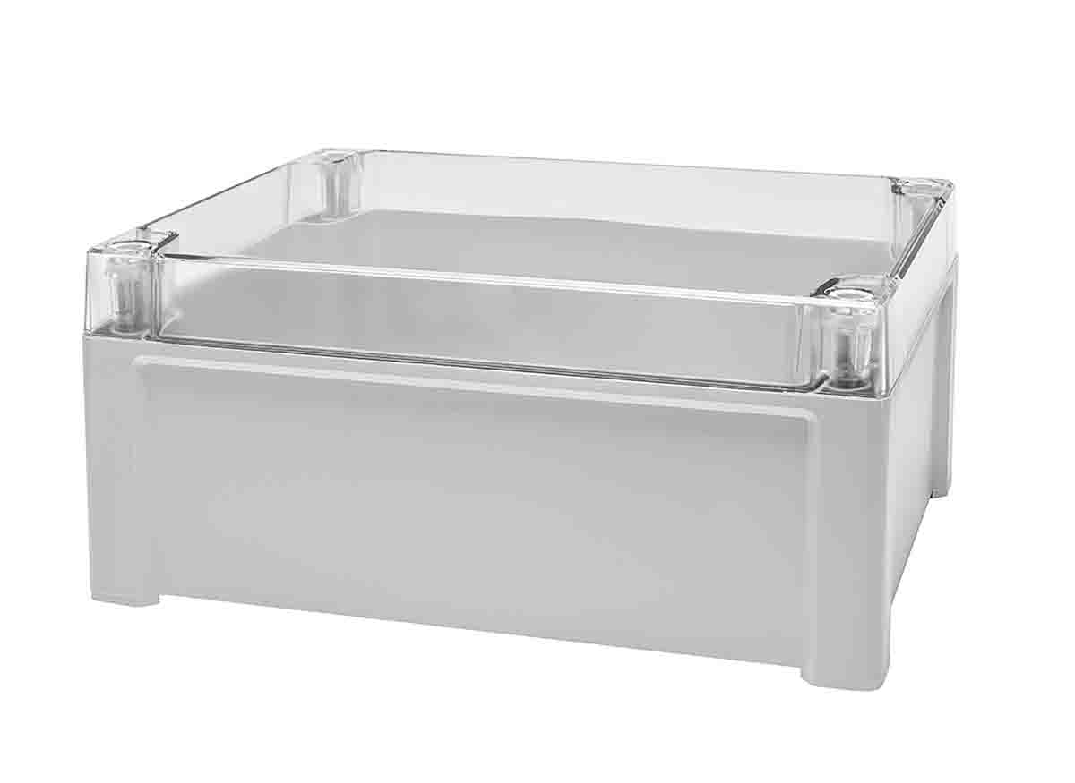 Fibox TEMPO Series Grey Polycarbonate Enclosure, IP65, IK08, IK07 107.4 mm, 240 mm, 191 mm