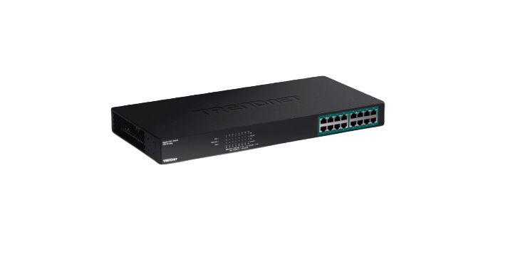Trendnet TPE-TG160G Unmanaged 16 Port Gigabit Switch Power Over Ethernet