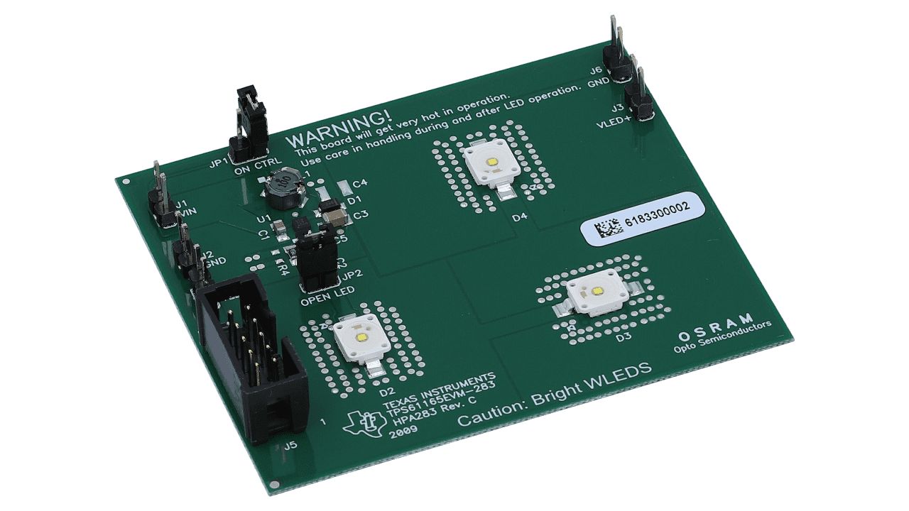 Texas Instruments TPS61165EVM-283 Evaluation Module LED Driver Evaluation Board for TPS61165 for TPS61165