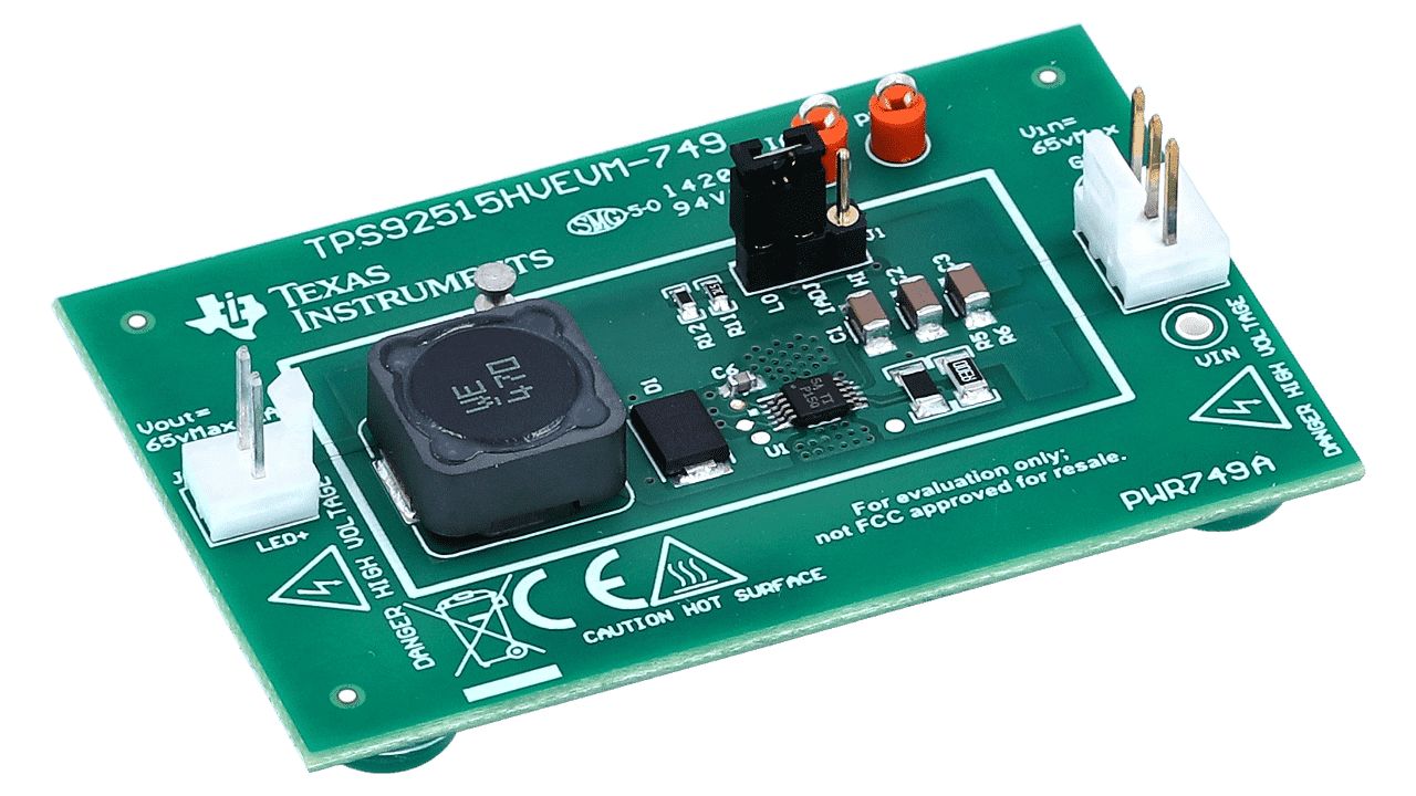 Texas Instruments TPS92515HVEVM-749 Evaluation Board LED Driver Evaluation Board for TPS92515HV-Q1 for TPS92515