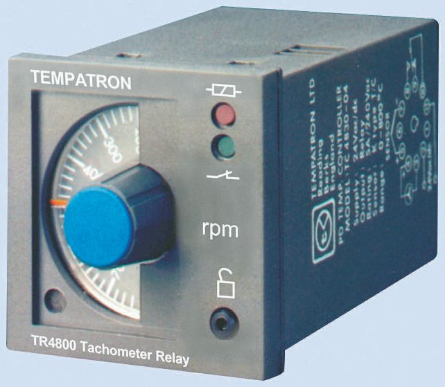 Tempatron Monitoring Relay, SPDT, DIN Rail, 5 to 10000 rpm 24 V dc