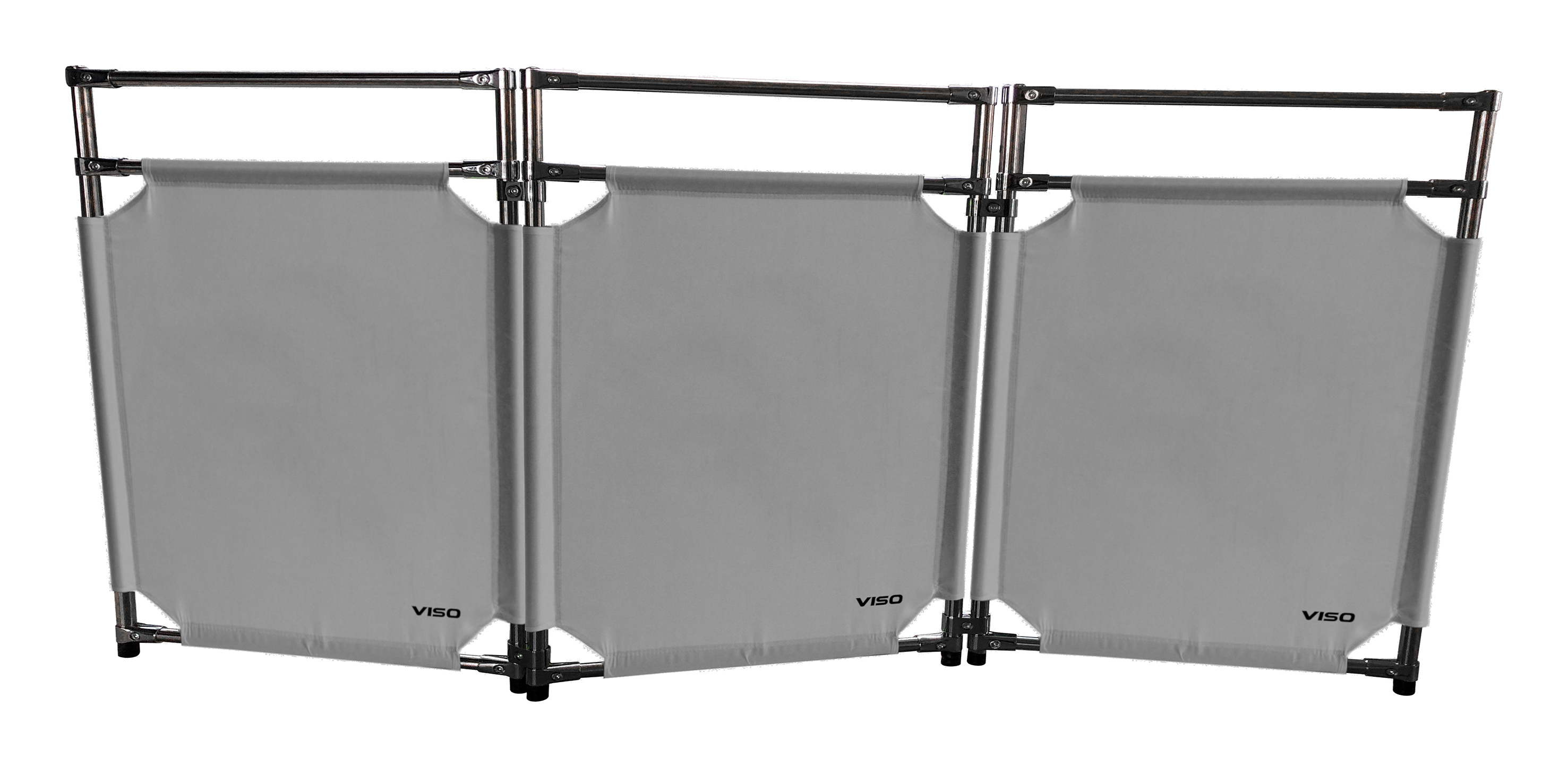 Viso Grey Safety Barrier, Grey Tape, Polyester, Folding Barrier