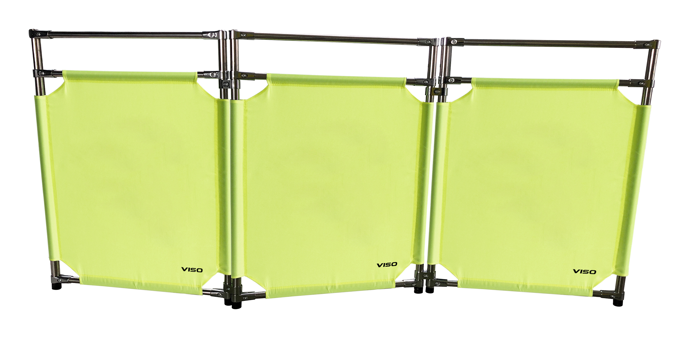 Viso Yellow Safety Barrier, Yellow Tape, Polyester, Folding Barrier