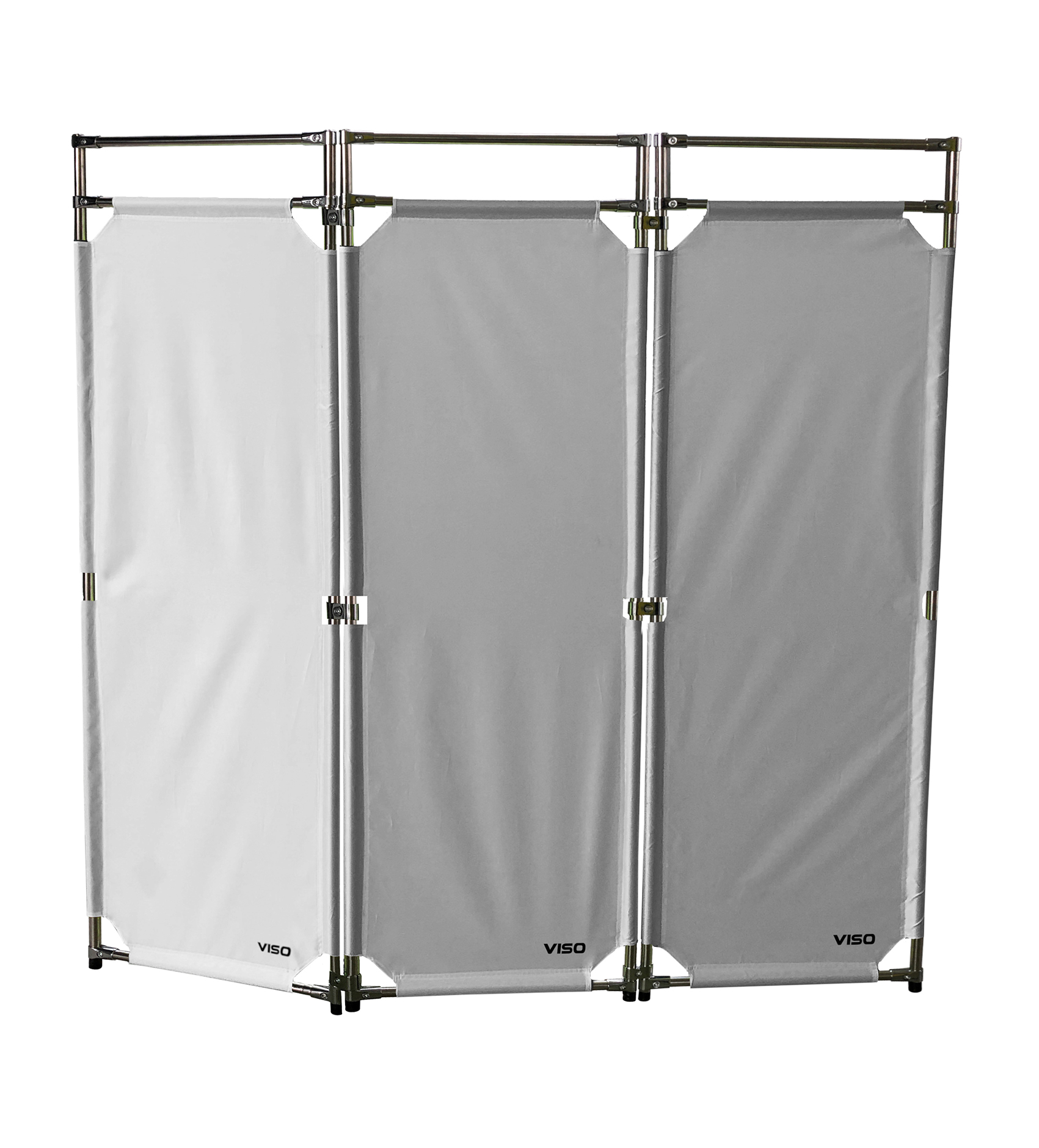 Viso Grey Safety Barrier, Grey Tape, Polyester, Folding Barrier