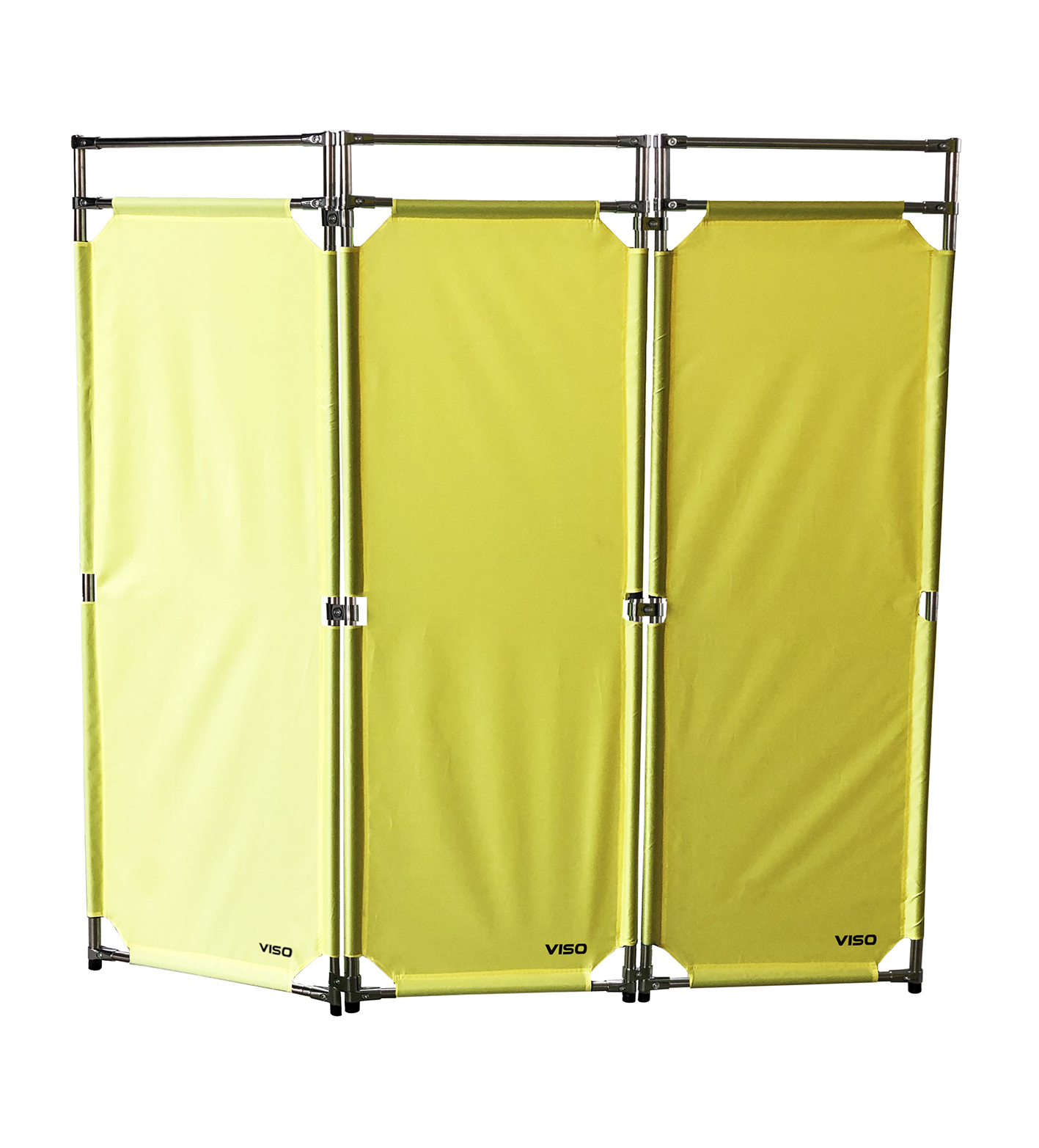 Viso Yellow Safety Barrier, Yellow Tape, Polyester, Folding Barrier