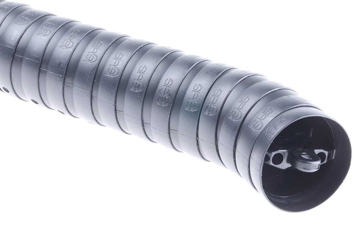 Igus TRC.40 Black, W43mm x D43 mm, L1 m, 58 mm Min. Bend Radius, Igumid NB